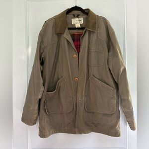 Vintage LL Bean Flannel lined Chore Jacket size large